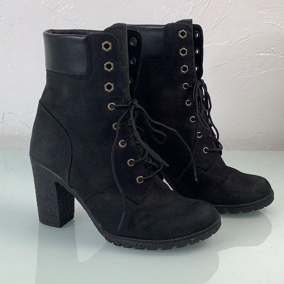 Timberland Glancy Leather 6” lace up 8 eyelets ankle boots size 6.5 EUC - Picture 8 of 16